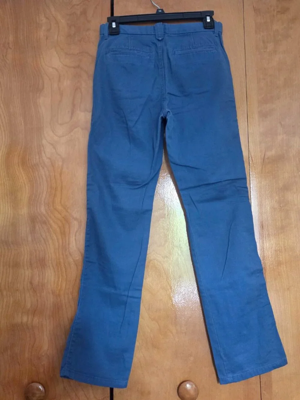 GapKids Boys' Slim Straight Fit Blue Stretch Skinny Khaki Chino Pants Size 14